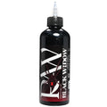 Raw Tattoo Ink 8oz Bottle – Black Widow Deep Black, Vegan, Acrylic-Free Premium Pigments