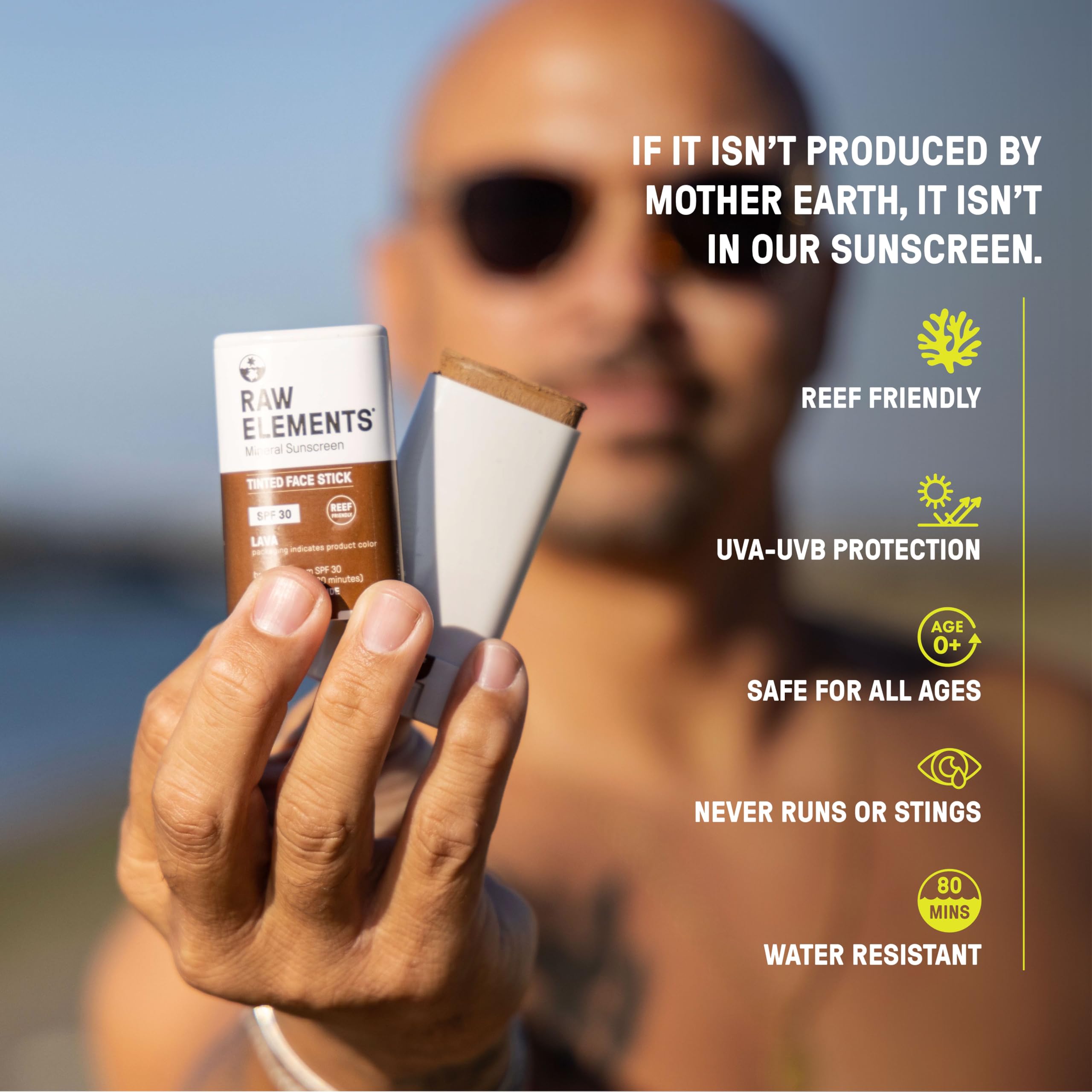 Raw Elements Ultra-Moisturizing Tinted Face Cream SPF 30 | Reef-Friendly Mineral Sunscreen Bronze (Pack of 2)