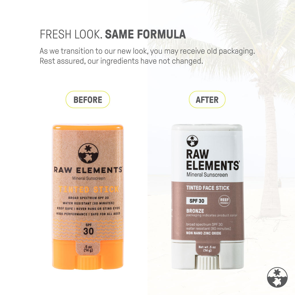 Raw Elements Ultra-Moisturizing Tinted Face Cream SPF 30 | Reef-Friendly Mineral Sunscreen Bronze (Pack of 2)