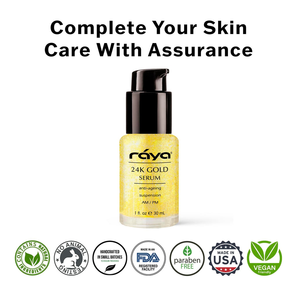 Raya 24K Gold Anti-Aging Serum – All Skin Types | 24K Gold Infusion