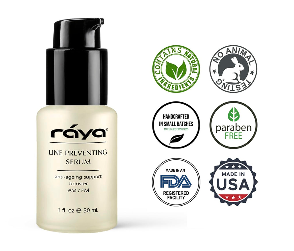 RAYA Line Preventing Serum (507) | Active Anti-Aging Facial Treatment for All Skin Types | Helps Reduce Fine Lines and Wrinkles