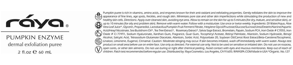 Raya Pumpkin Enzyme Facial Puree — Gentle Exfoliating Treatment for All Skin Types | Smooths Fine Lines and Minifies Pores