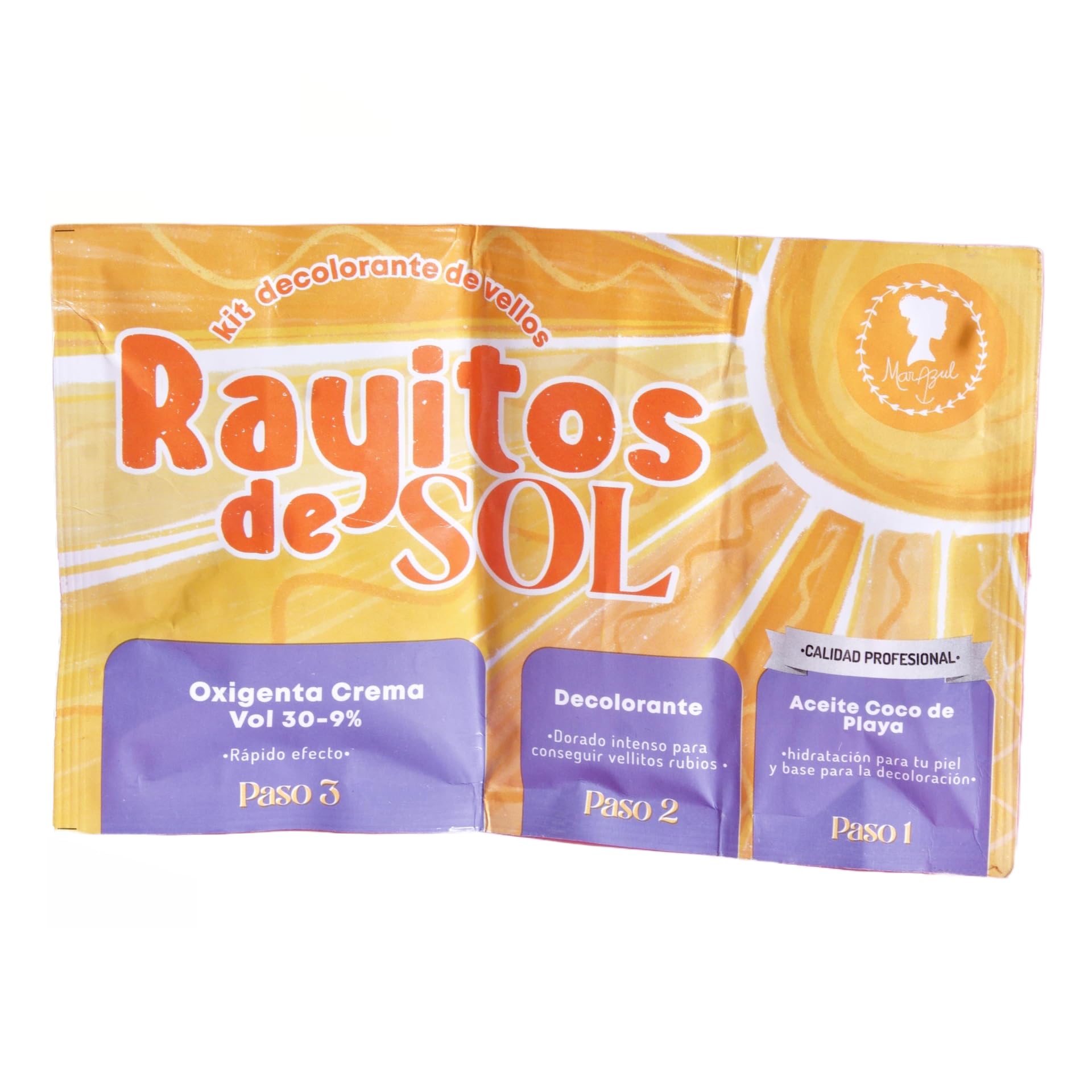 Rayitos de Sol Body Hair Bleach Kit with Coconut Oil | Itch-Free, 8-Week Glow