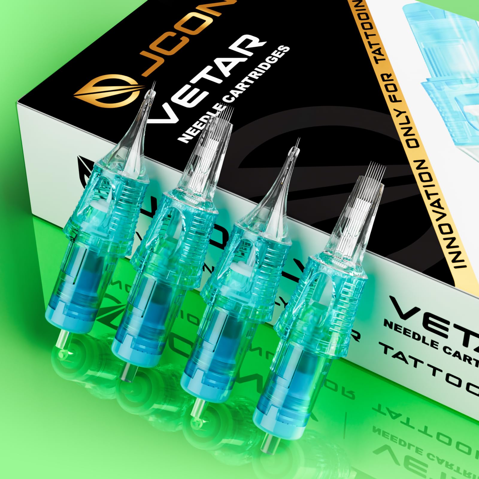Rayyl VETAR Tattoo Cartridge Needles – 20 Pcs 1027CML Round Liner #10 | Precision, Safety, Durability