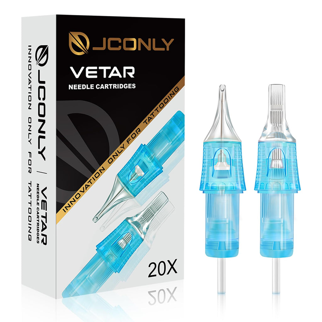 Rayyl VETAR Tattoo Cartridge Needles – 20 Pcs 1027CML Round Liner #10 | Precision, Safety, Durability