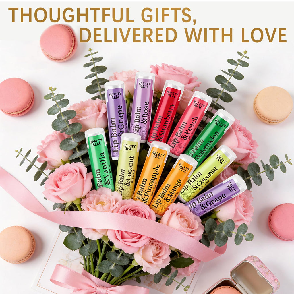 RBUGR 84 Pack Lip Balms – 12 Flavors Natural Moisturizing Balm (4.2g each)