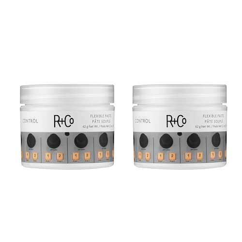 R+Co Control Flexible Paste – Medium Hold, Texture & Natural Matte Finish | Vegan & Cruelty-Free | 2.2 Oz Pack of 2