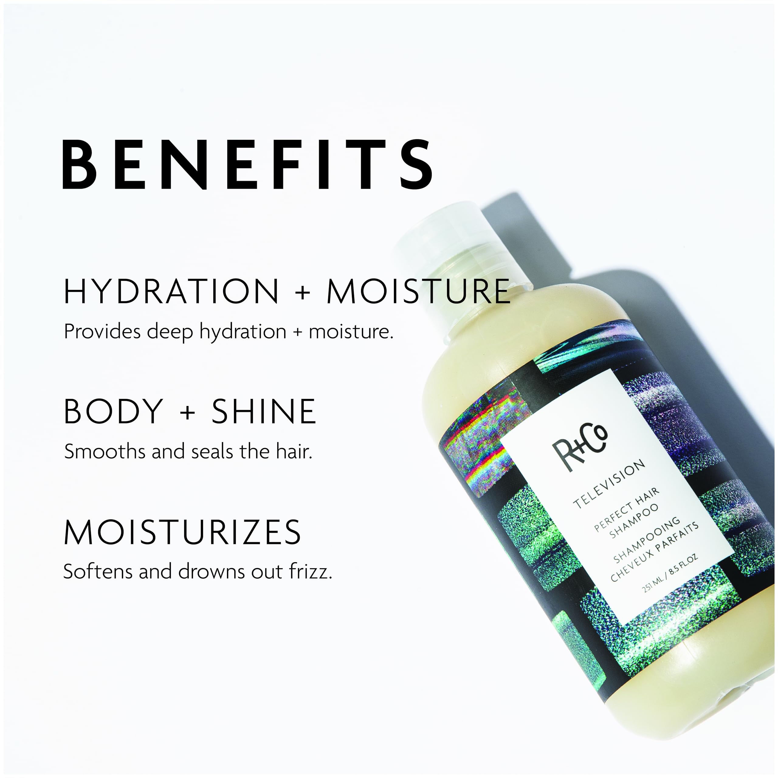 R+Co Television Perfect Hair Shampoo – All Hair Types, Vegan & Cruelty-Free