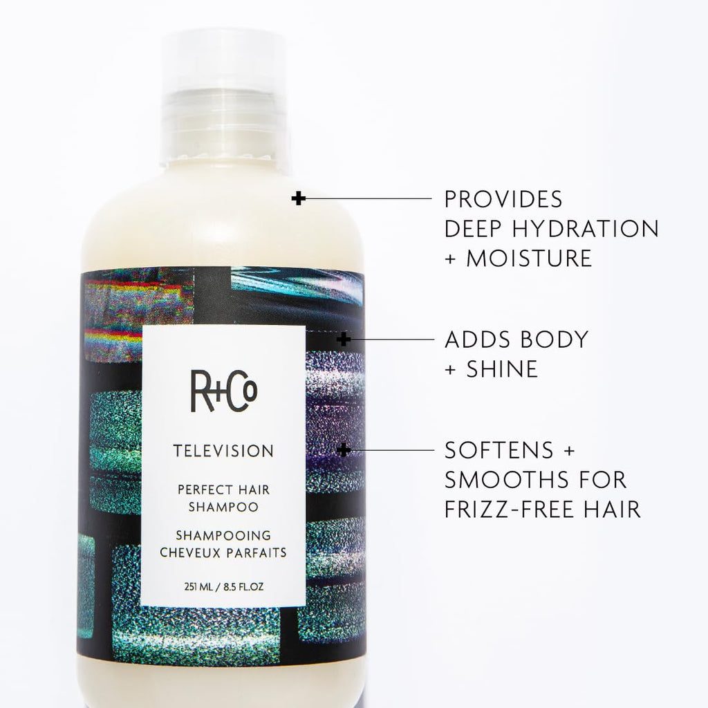 R+Co Television Perfect Hair Shampoo – All Hair Types, Vegan & Cruelty-Free