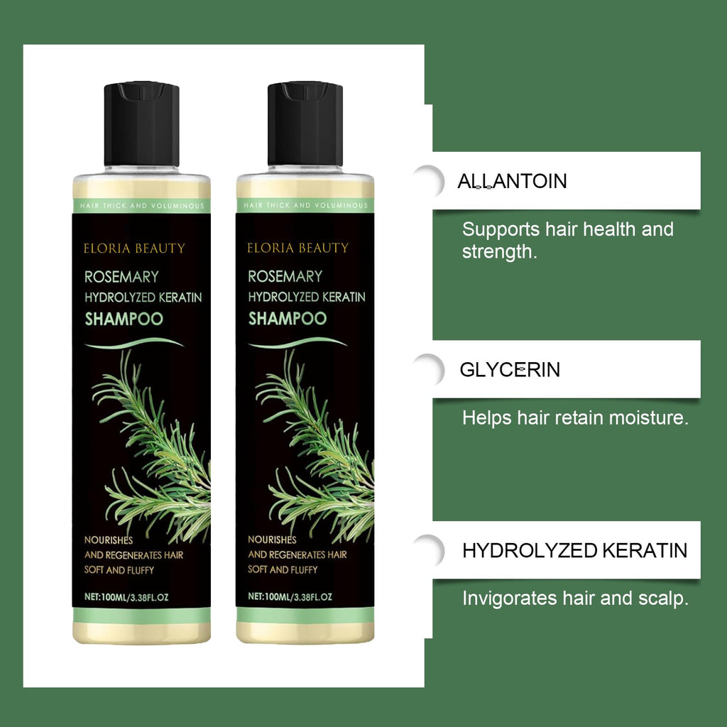RCSCBC Eloria Beauty Shampoo – Rosemary Hydrolyzed Keratin, Nourishes & Regenerates Hair (1 PCS)