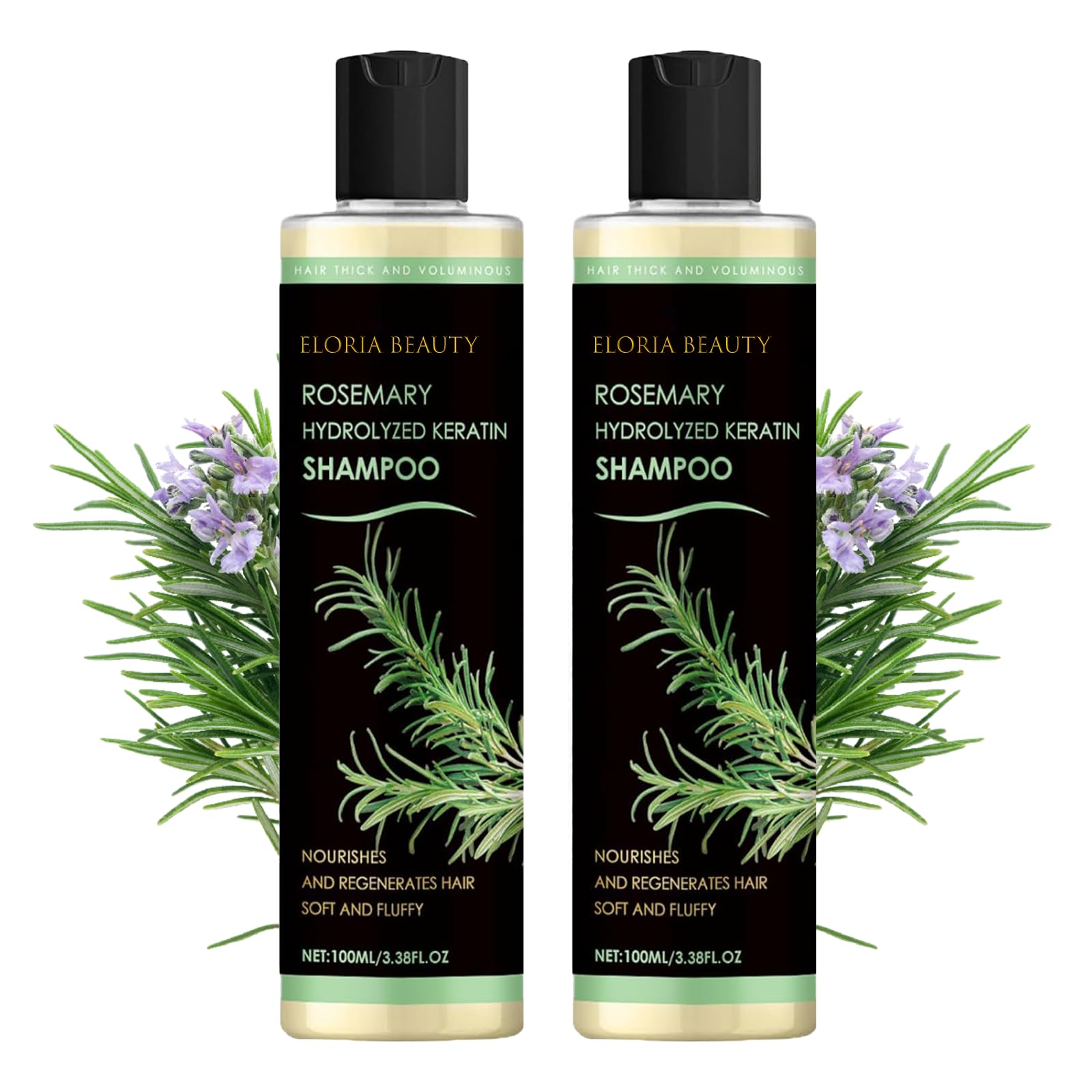 RCSCBC Eloria Beauty Shampoo – Rosemary Hydrolyzed Keratin, Nourishes & Regenerates Hair (1 PCS)
