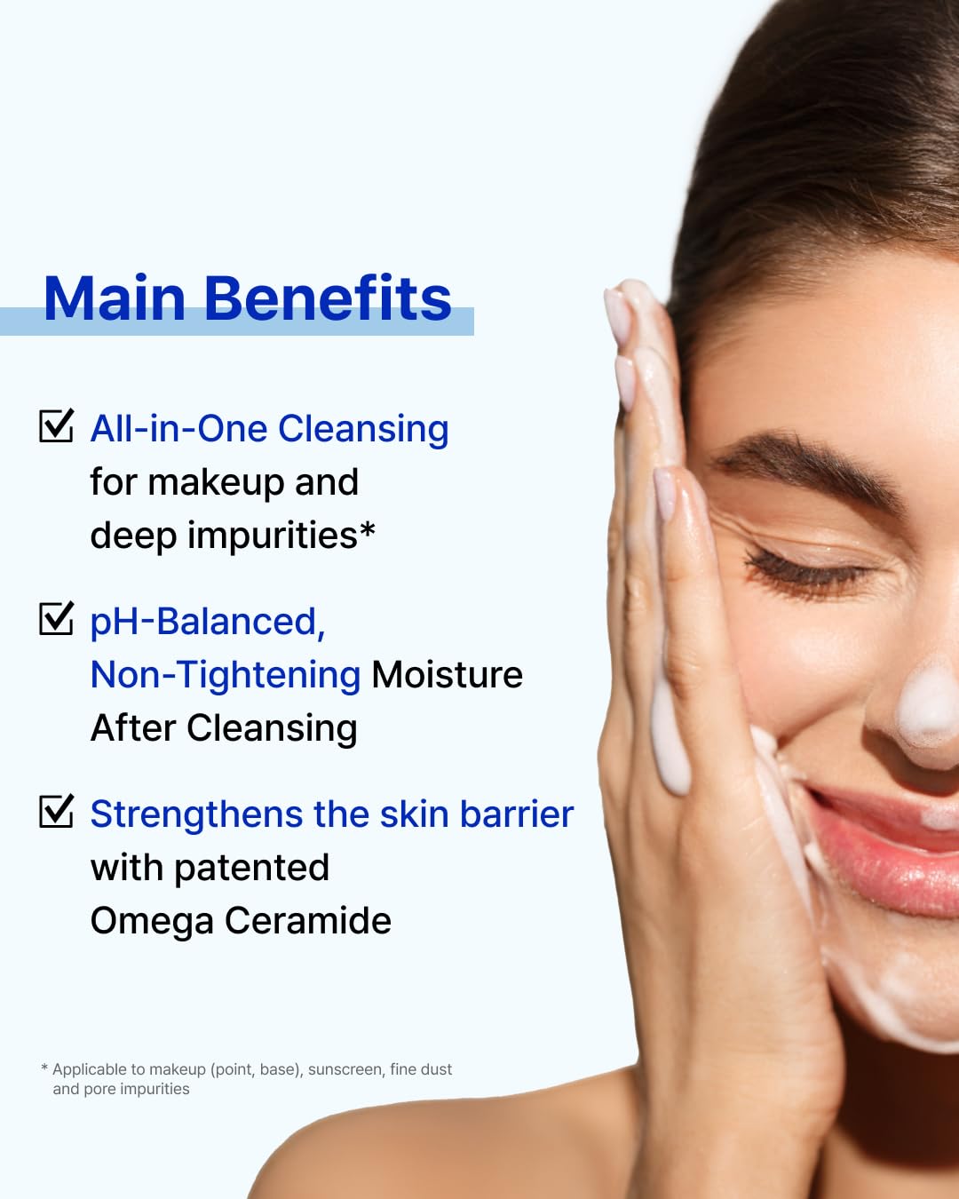 Real Barrier Ceramide Moisture Cleansing Foam 120ml | Hydrating Deep Cleanser with Hyaluronic Acid