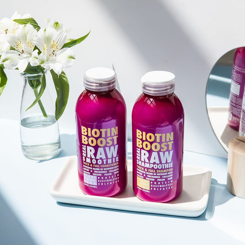 Real Raw Biotin Shampoo – Thick, Fuller Hair with ProVitamin B7 & Coconut Water
