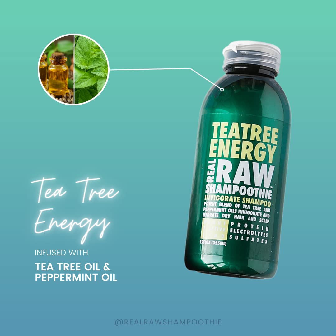 Real Raw Tea Tree Shampoo & Conditioner Set – Cleanse, Hydrate & Invigorate