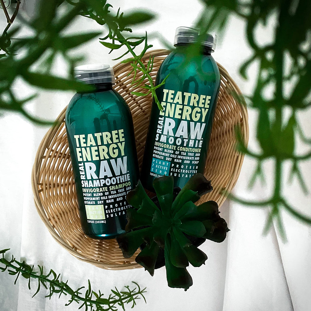 Real Raw Tea Tree Shampoo & Conditioner Set – Cleanse, Hydrate & Invigorate