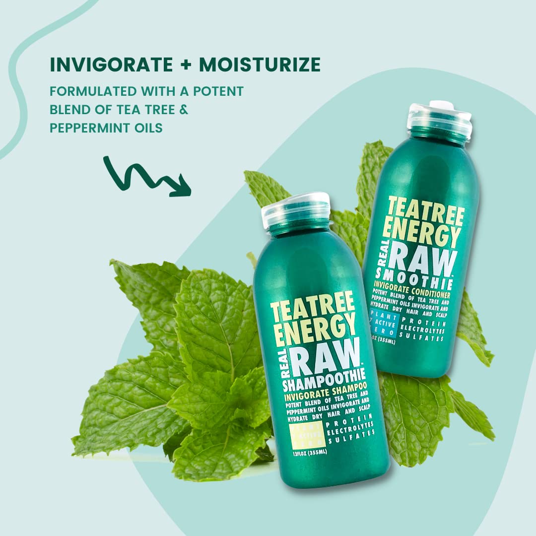 Real Raw Tea Tree Shampoo & Conditioner Set – Cleanse, Hydrate & Invigorate