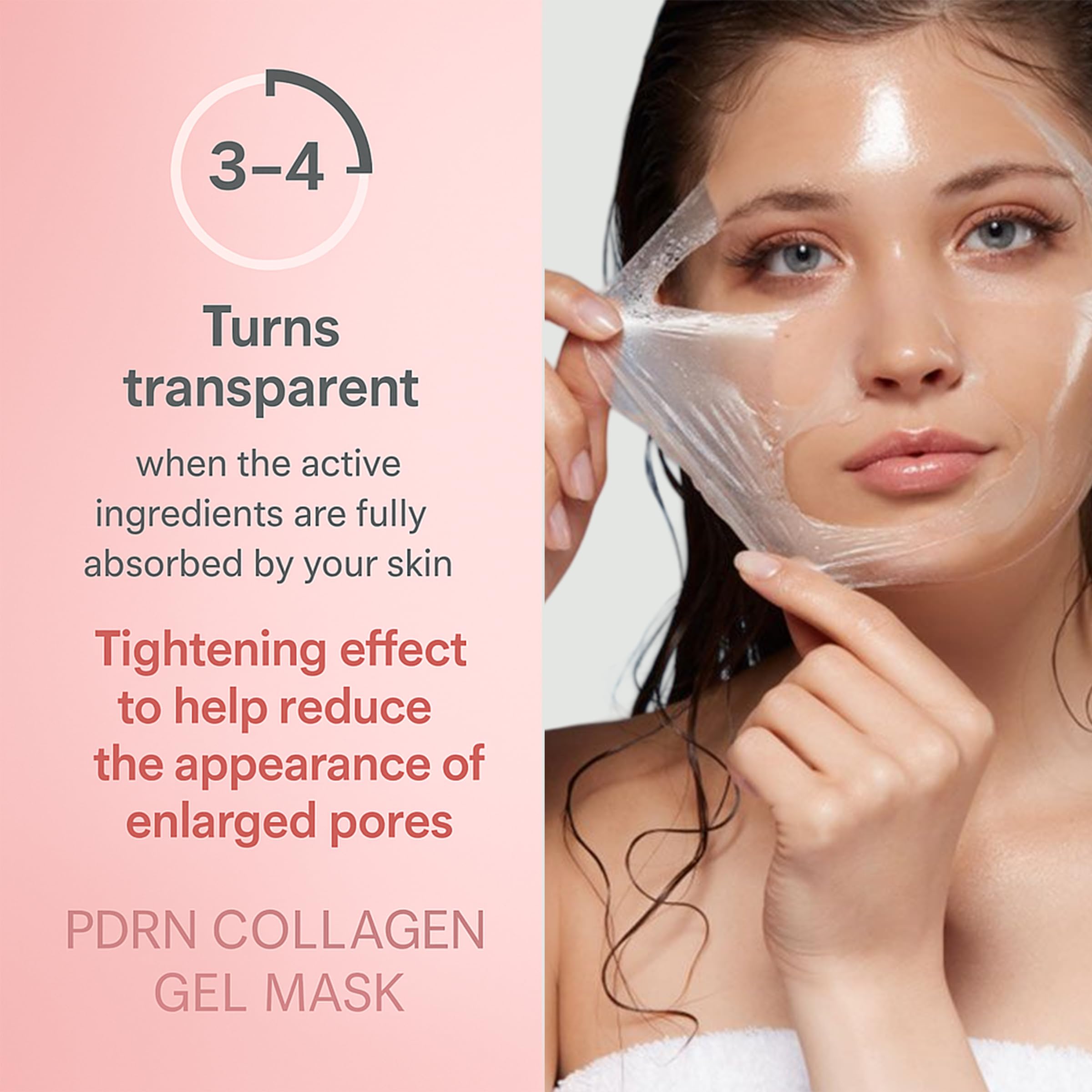 Realori Salmon DNA PDRN Collagen Mask – Korean Hydrogel Overnight Face Mask for Hydration & Firming | 4-Pack
