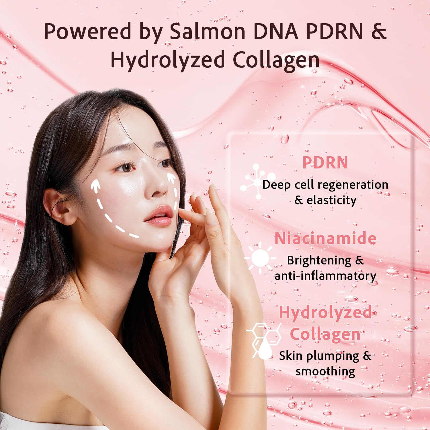 Realori Salmon DNA PDRN Collagen Mask – Korean Hydrogel Overnight Face Mask for Hydration & Firming | 4-Pack