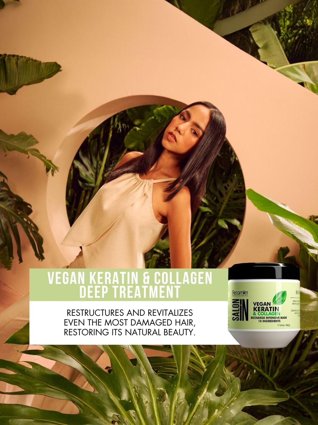 RECAMIER PROFESSIONAL SALON IN Vegan Keratin & Collagen Hair Recharge Intensive Mask 17.6oz