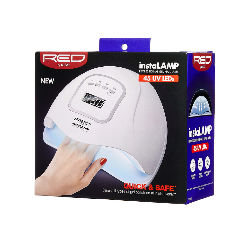 Red by Kiss instaLAMP Pro Gel Nail Lamp – 45 UV LEDs, 4 Timers