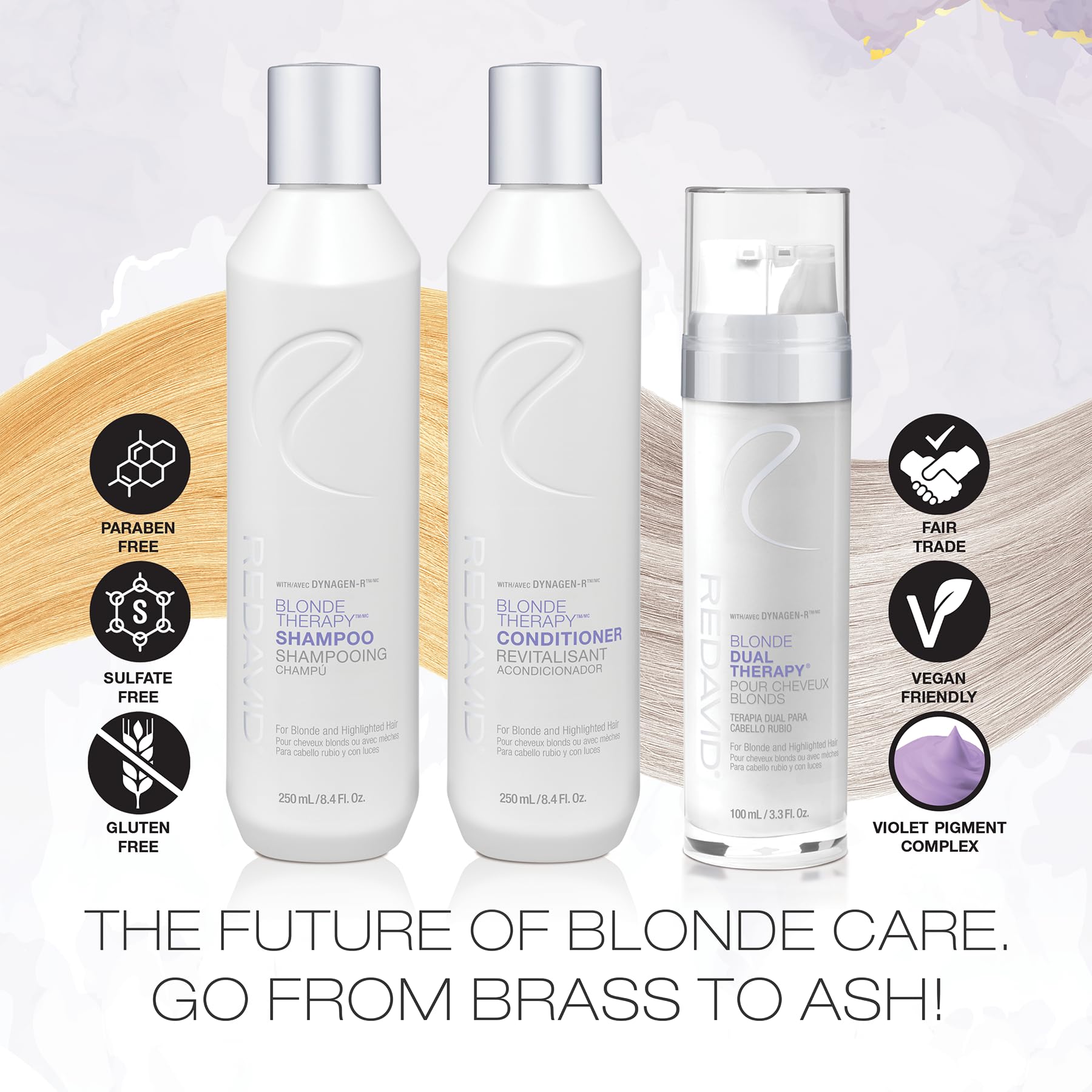 Redavid Blonde Dual Therapy Treatment | 2-Part Leave-In Toner & Repair for Blonde & Highlighted Hair
