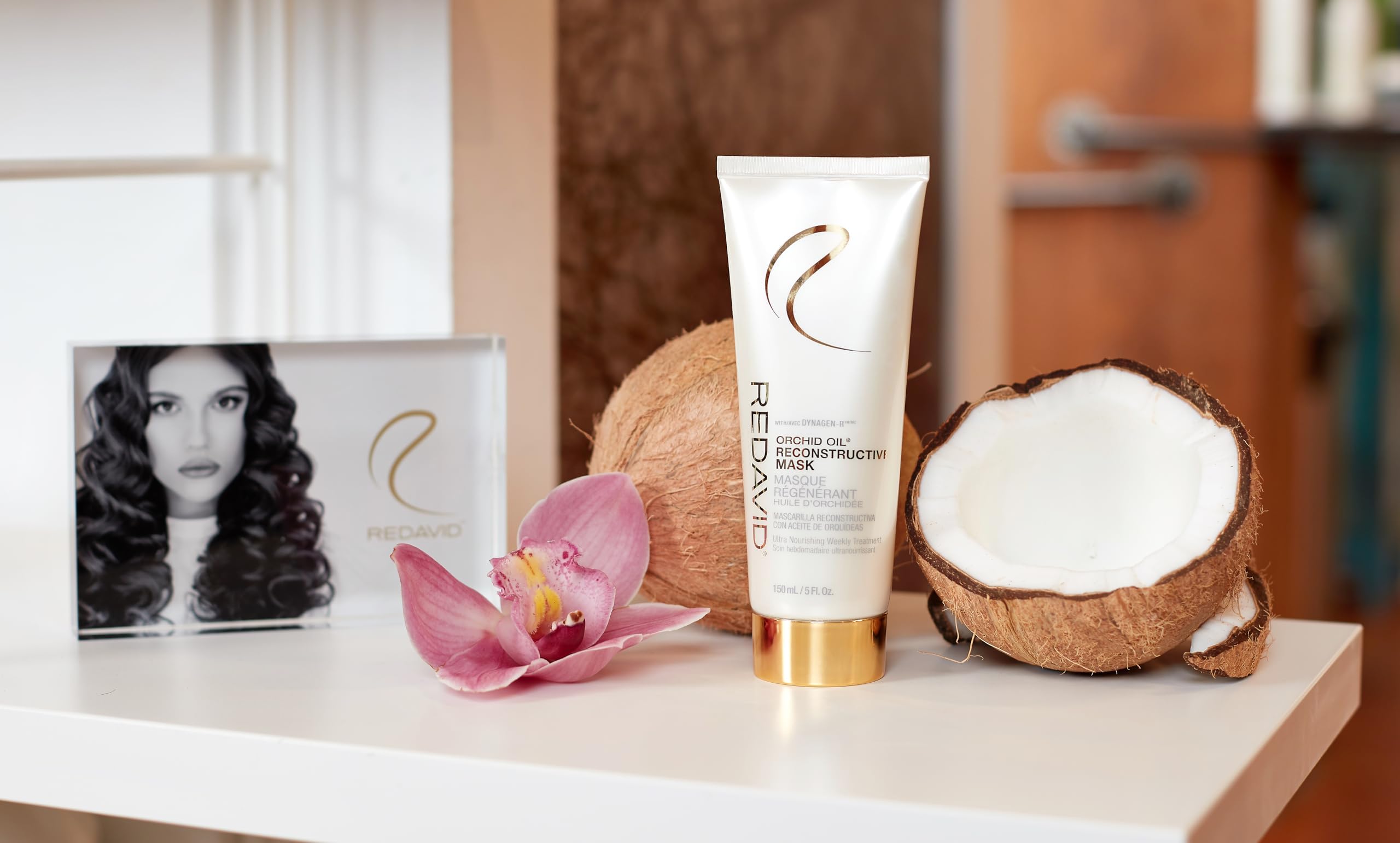 Redavid Orchid Oil Reconstructive Mask – Ultra Nourishing 15 Minute Weekly Treatment for Curly & Damaged Hair