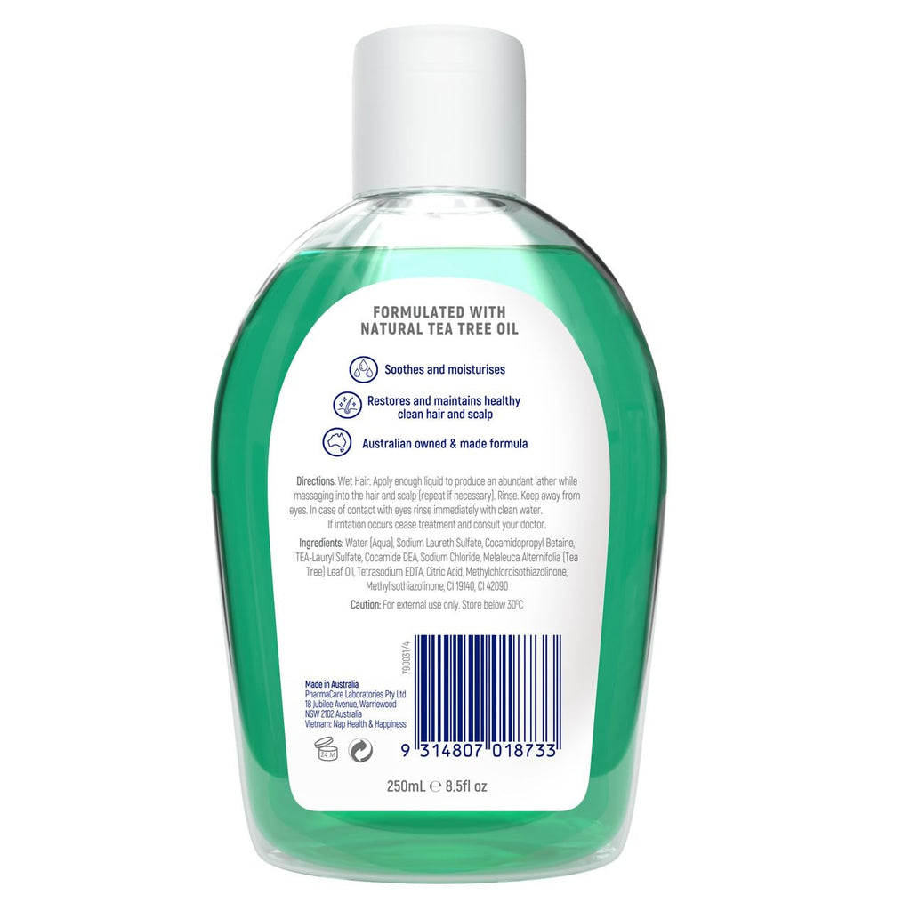 Redwin Tea Tree Shampoo 250ml – Gentle hair revitalizer for sensitive skin, imported from Australia