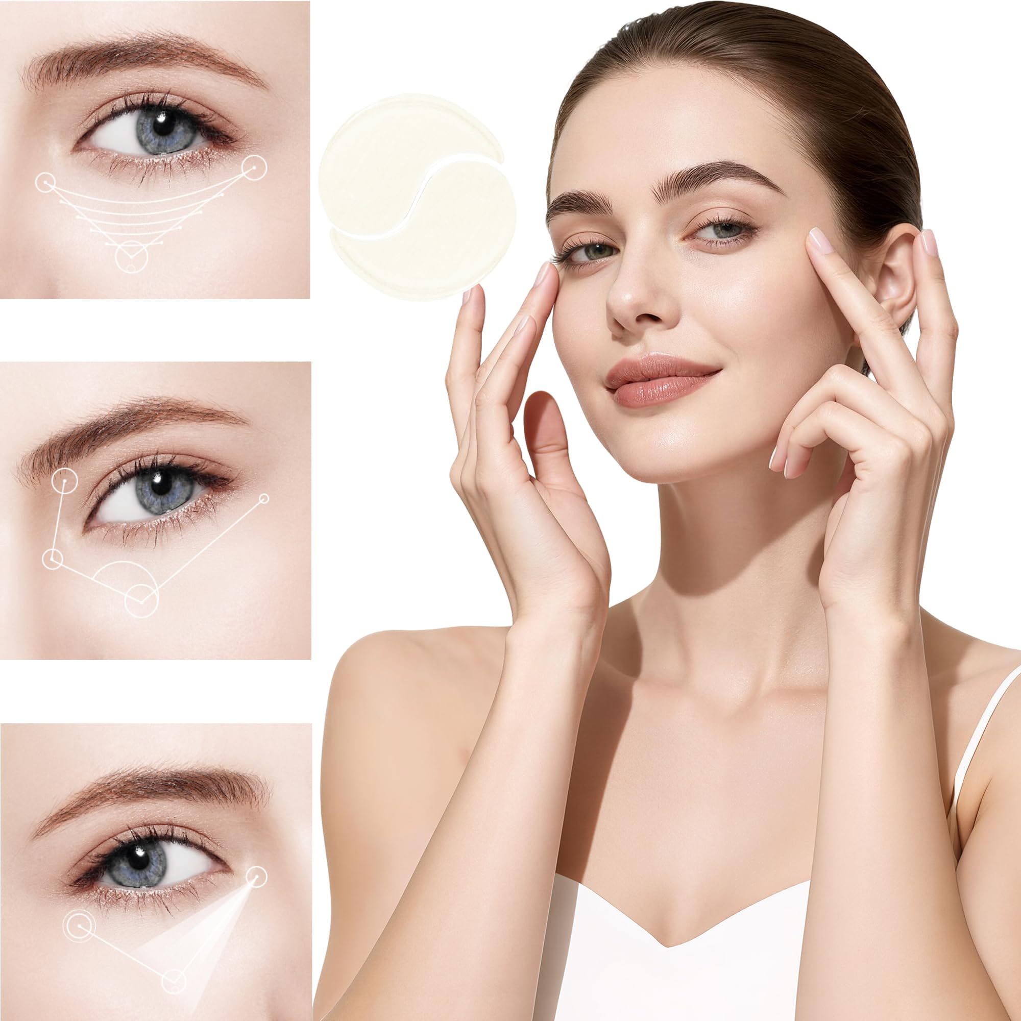 Reepic Cosmer Calcium Volume Eye Patches – 30 Pairs Hydrogel Under Eye Masks for Dark Circles & Puffiness
