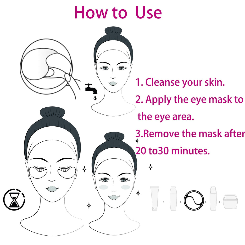 Reepic Cosmer Calcium Volume Eye Patches – 30 Pairs Hydrogel Under Eye Masks for Dark Circles & Puffiness