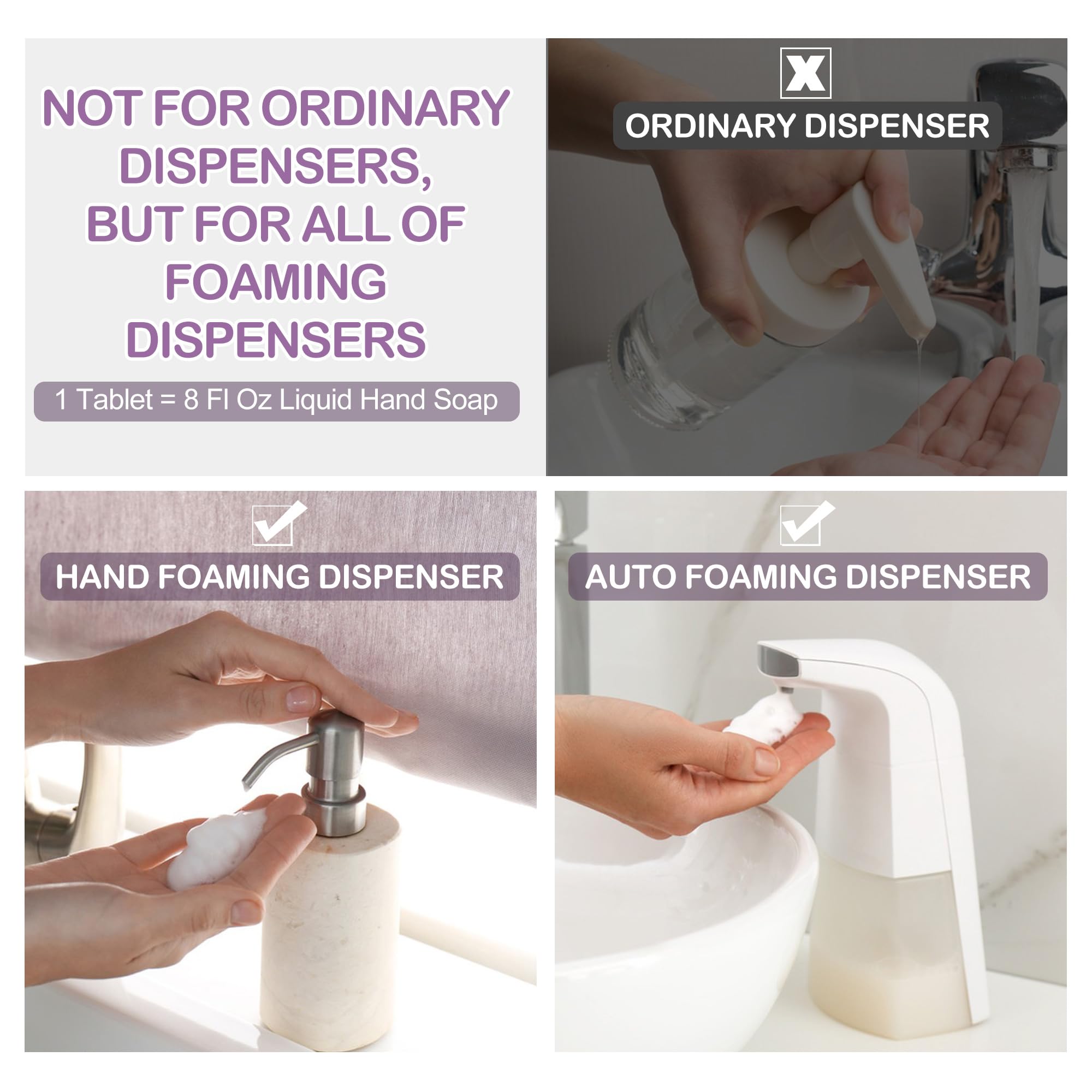 Refill Route Foaming Hand Soap Refills — 12×8 oz Lavender, Plant-Based & Vegan