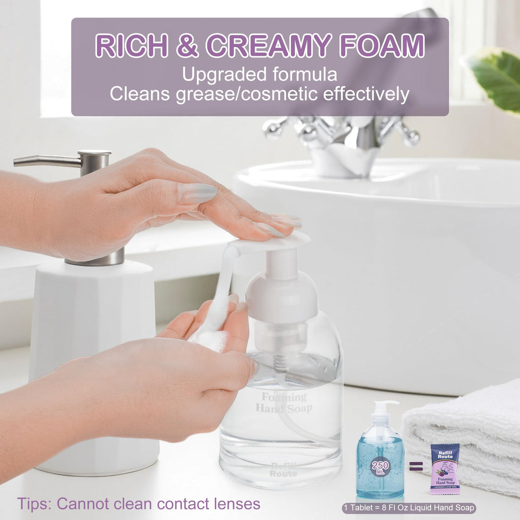 Refill Route Foaming Hand Soap Refills — 12×8 oz Lavender, Plant-Based & Vegan