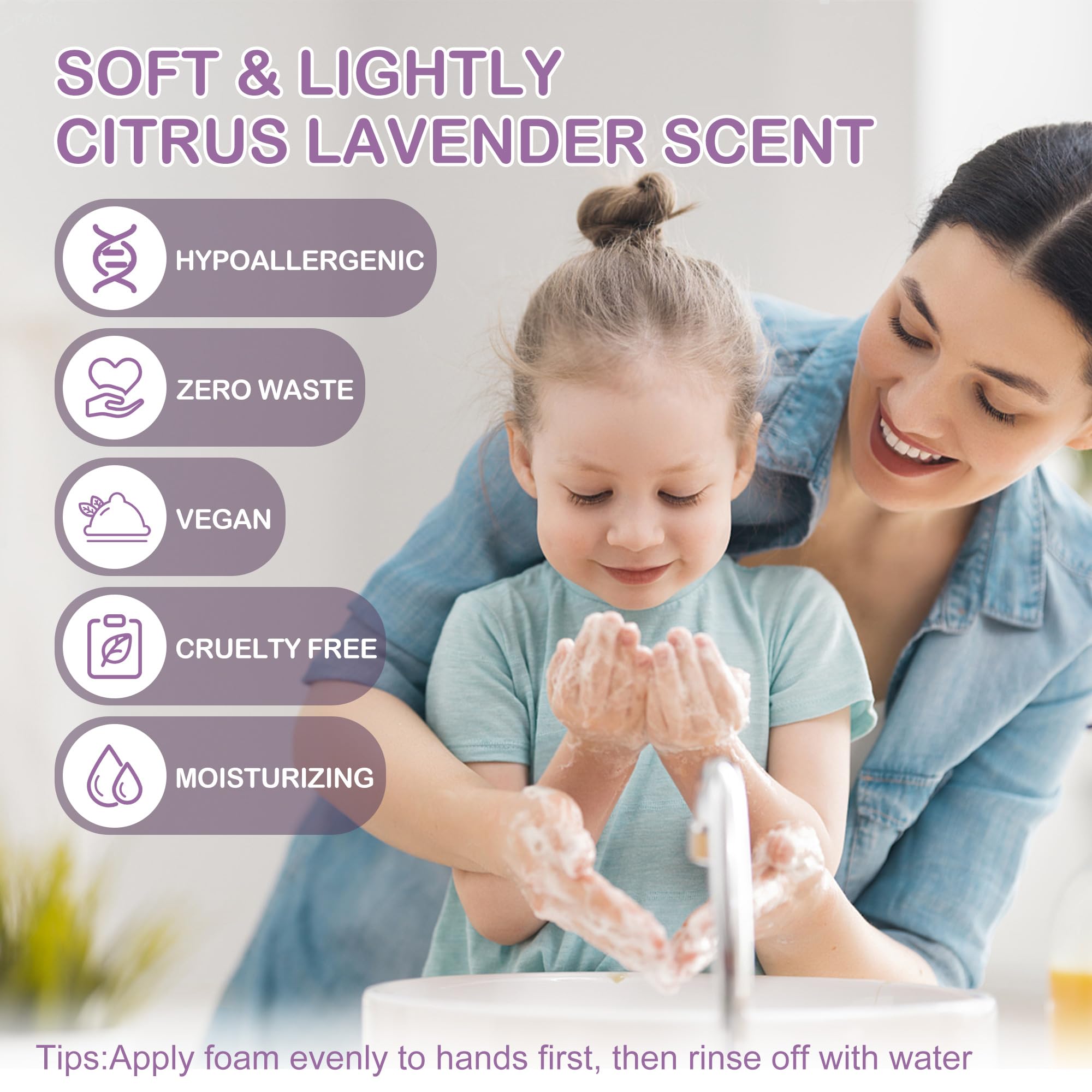 Refill Route Foaming Hand Soap Refills — 12×8 oz Lavender, Plant-Based & Vegan