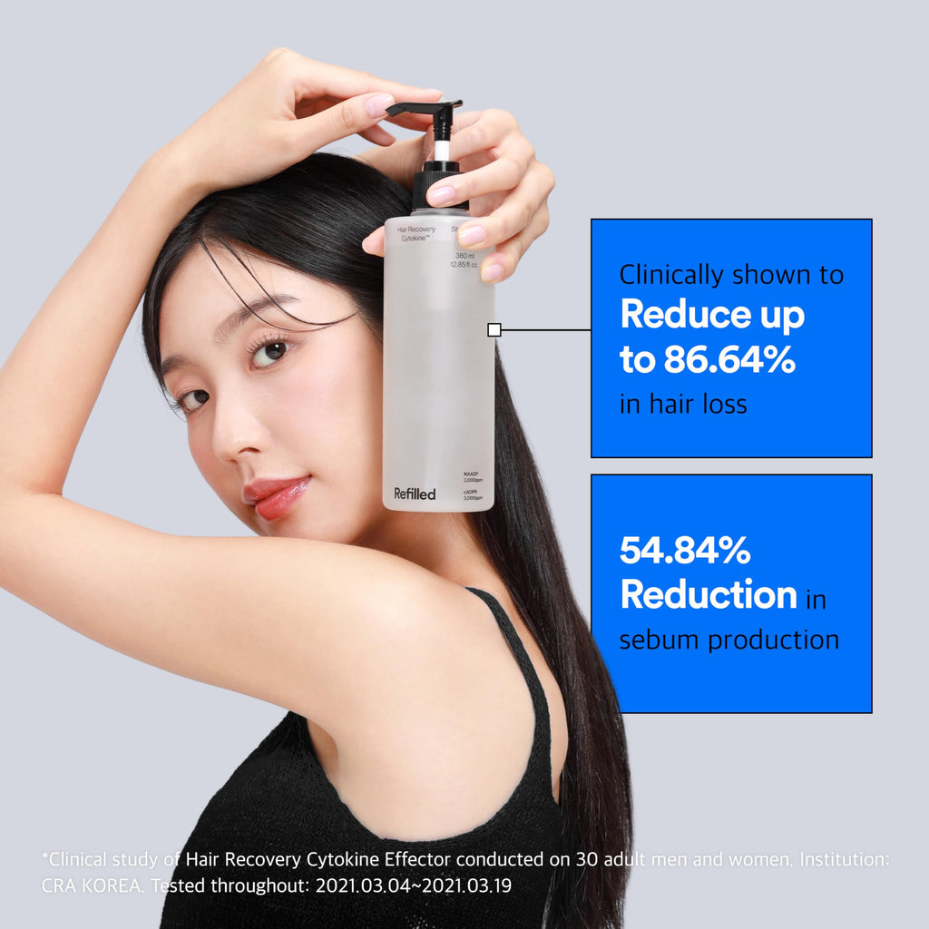 Refilled Hair-Recovery Cytokine Shampoo Plus Moisture Care – 12.8 oz | Thickening, Anti-Hair Loss, Hydration, Sulfate-Free
