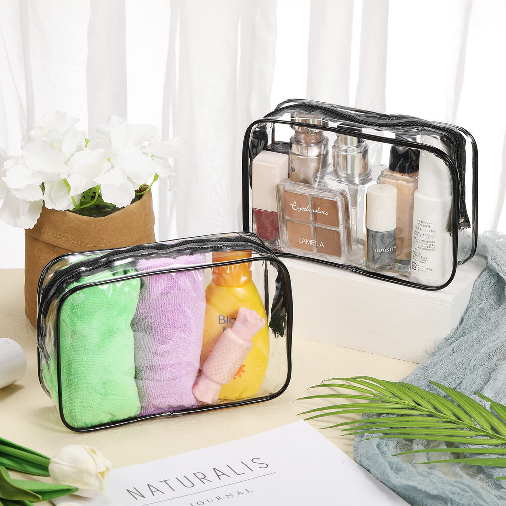 Reginary 28-Piece Clear Cosmetic Bags with Zipper | Transparent Travel Organizer