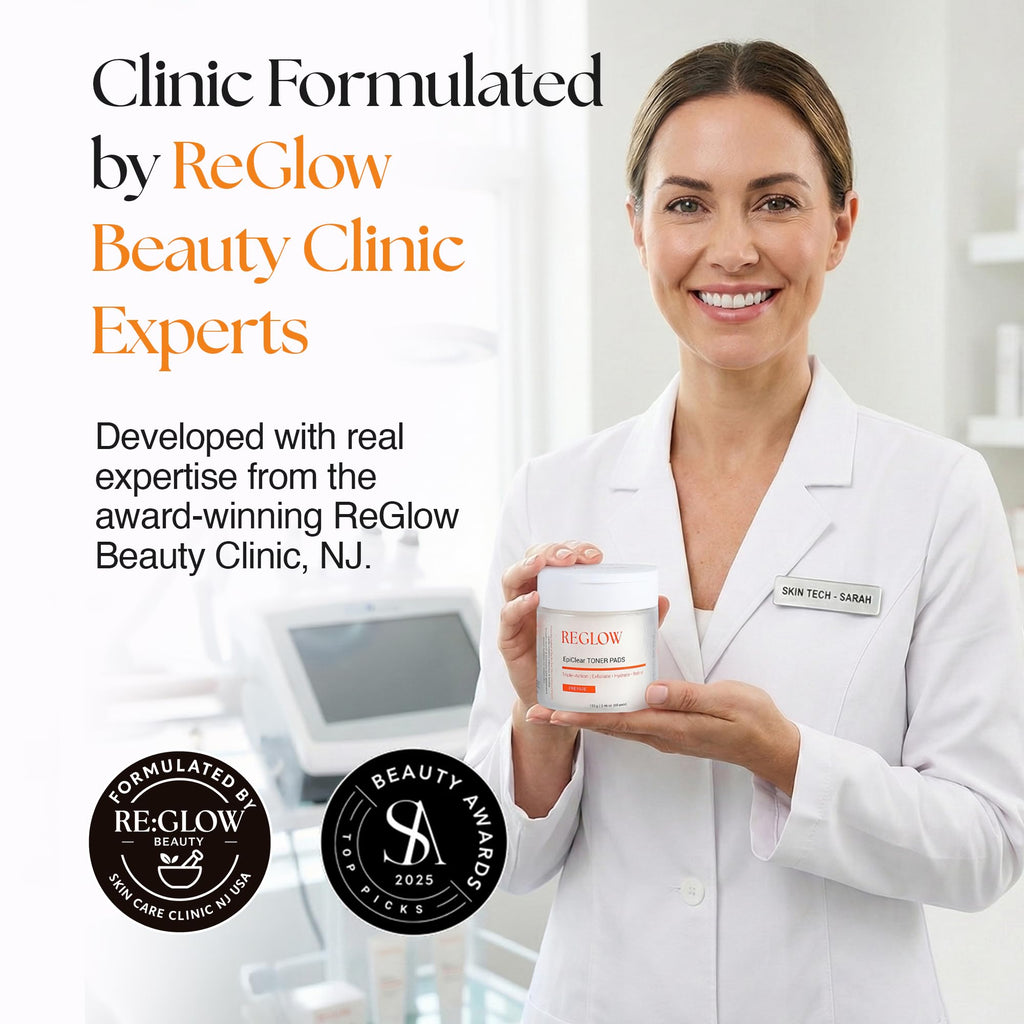 ReGlow EpiClear Toner Pads – PHA/AHA/BHA Exfoliating Pads with Niacinamide