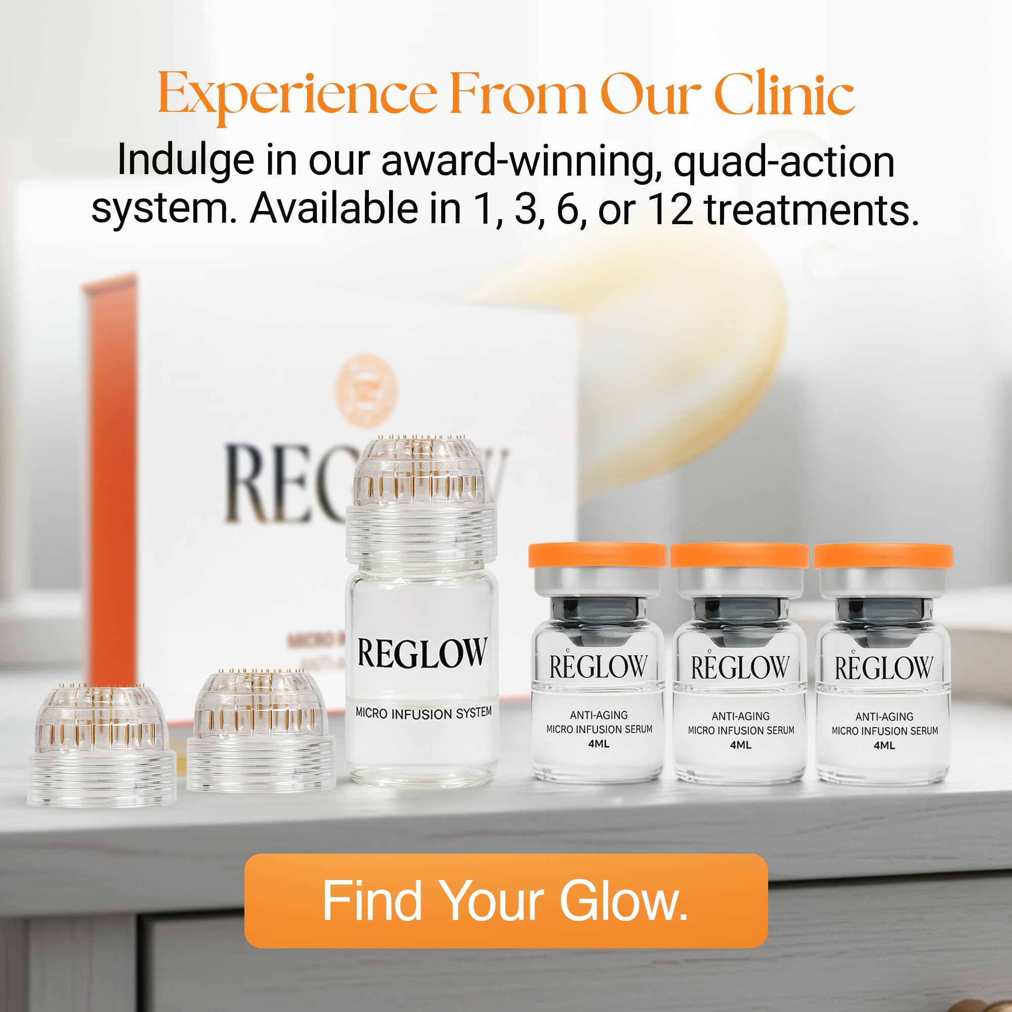 ReGlow Micro Infusion System for Face – 24K Gold Microneedling Tool + Serum (300% Deeper Absorption)