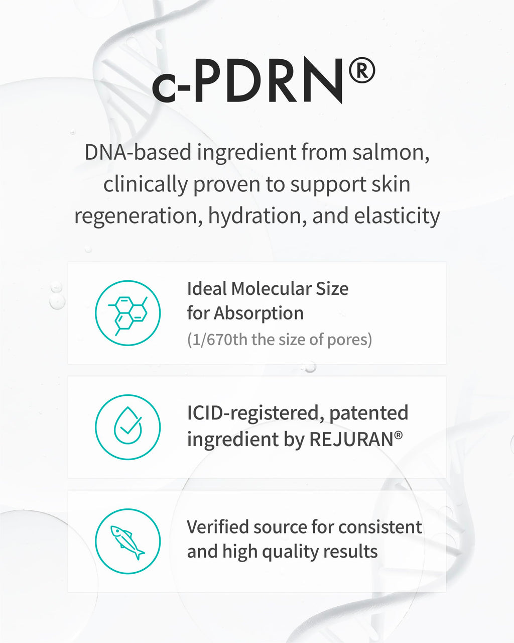 REJURAN Turnover Ampoule C-PDRN [Larger Size] – Salmon DNA Serum for Hydration, Firming & Radiant Glow | Korean Skincare