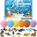 Relaxcation Made-in-USA Kids Bath Bombs with Toys Inside – 36 Ocean Toys Gift Set