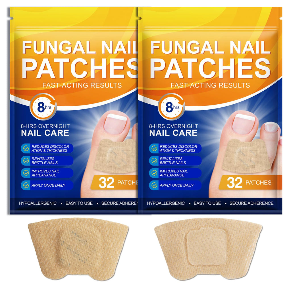 ReliCo Nail Treatment Patches (64 Pcs, 2 Pack) Night Repair for Discolored & Thickened Nails