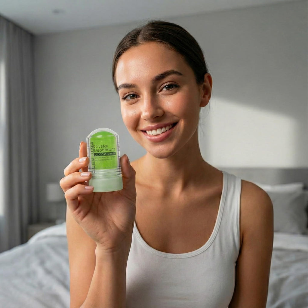 Relumins Aloe Vera Crystal Deodorant – Aluminum-Free Mineral Salt Roll-On, 60g x 3