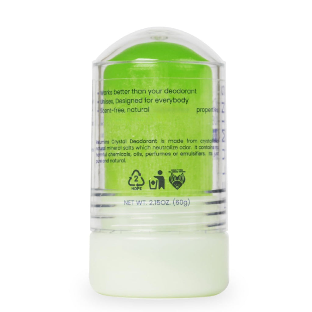 Relumins Aloe Vera Crystal Deodorant – Aluminum-Free Mineral Salt Roll-On, 60g x 3