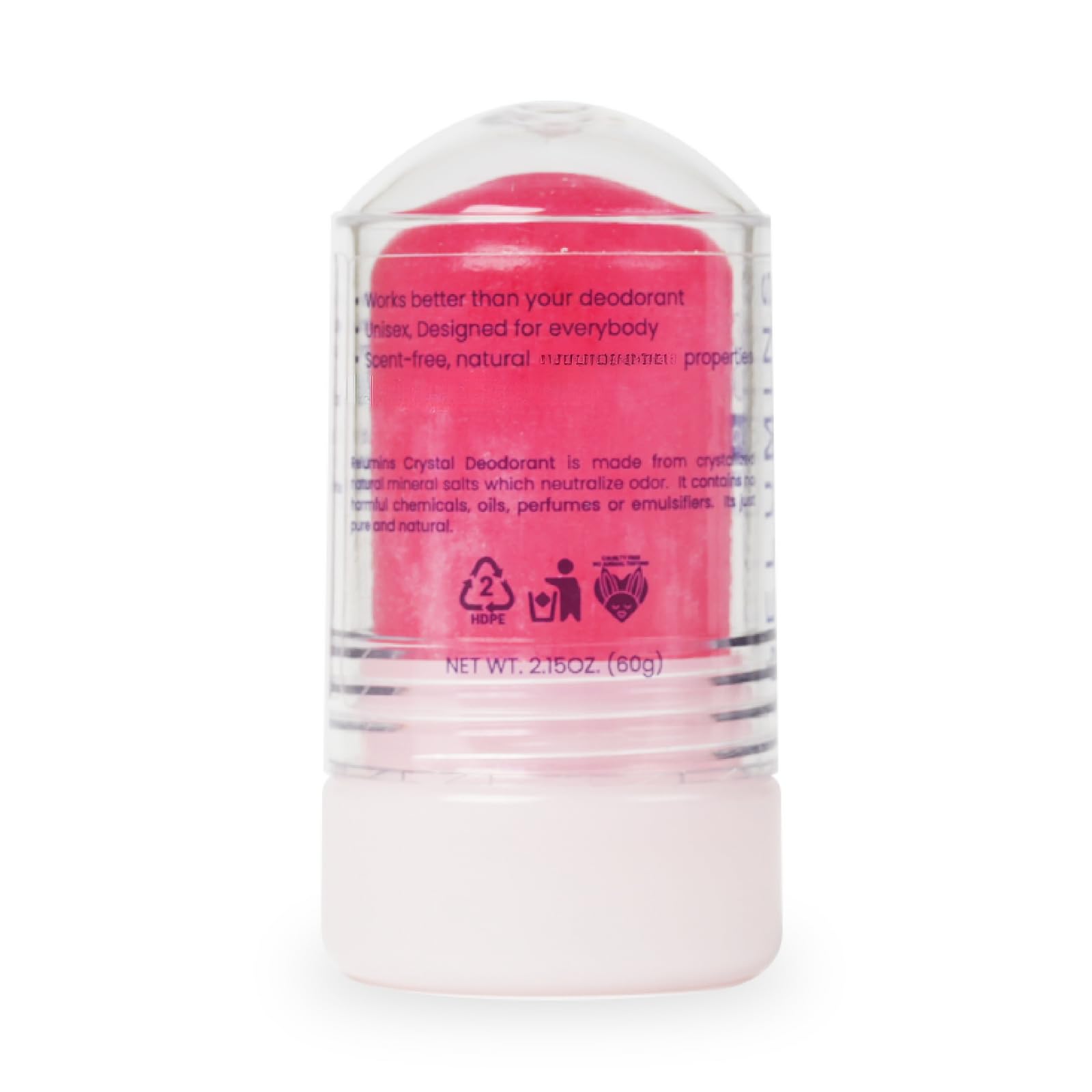 Relumins Mangosteen Crystal Deodorant – Aluminum-Free Mineral Salt Roll-On (60g x 3)