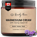 Remedy Mama Magnesium Cream for Sleep, Cramps & Muscle Soreness – Lavender, 4oz Glass Jar – Made in Canada