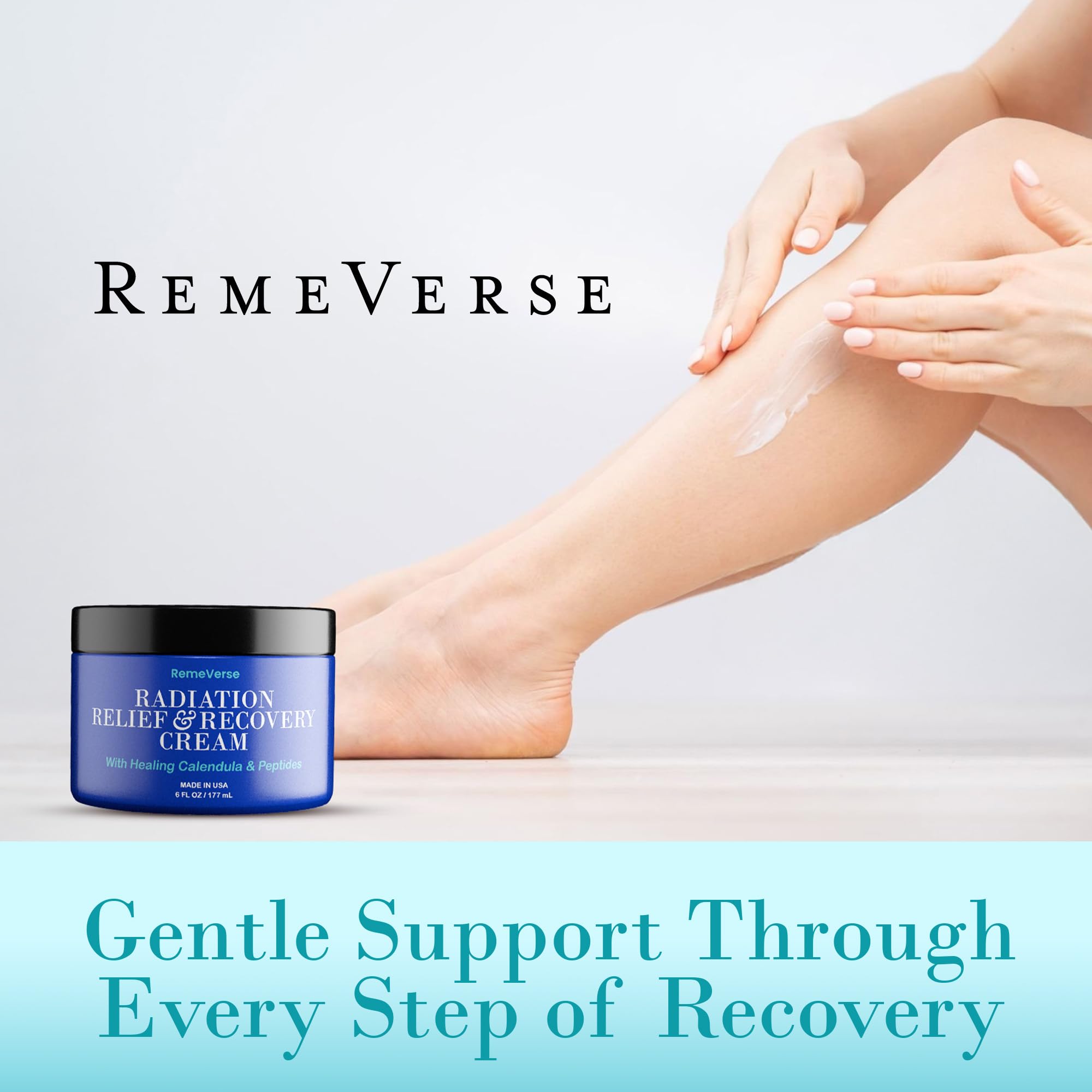 RemeVerse Radiation Cream – Unscented Hydration with Hyaluronic Acid, Peptides & Calendula (6 oz)