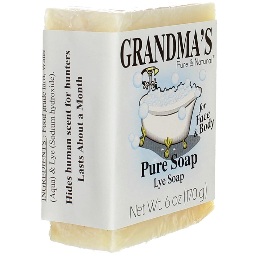 Remwood Grandma's Lye Soap – Four 6+ oz Bars (All-Natural)