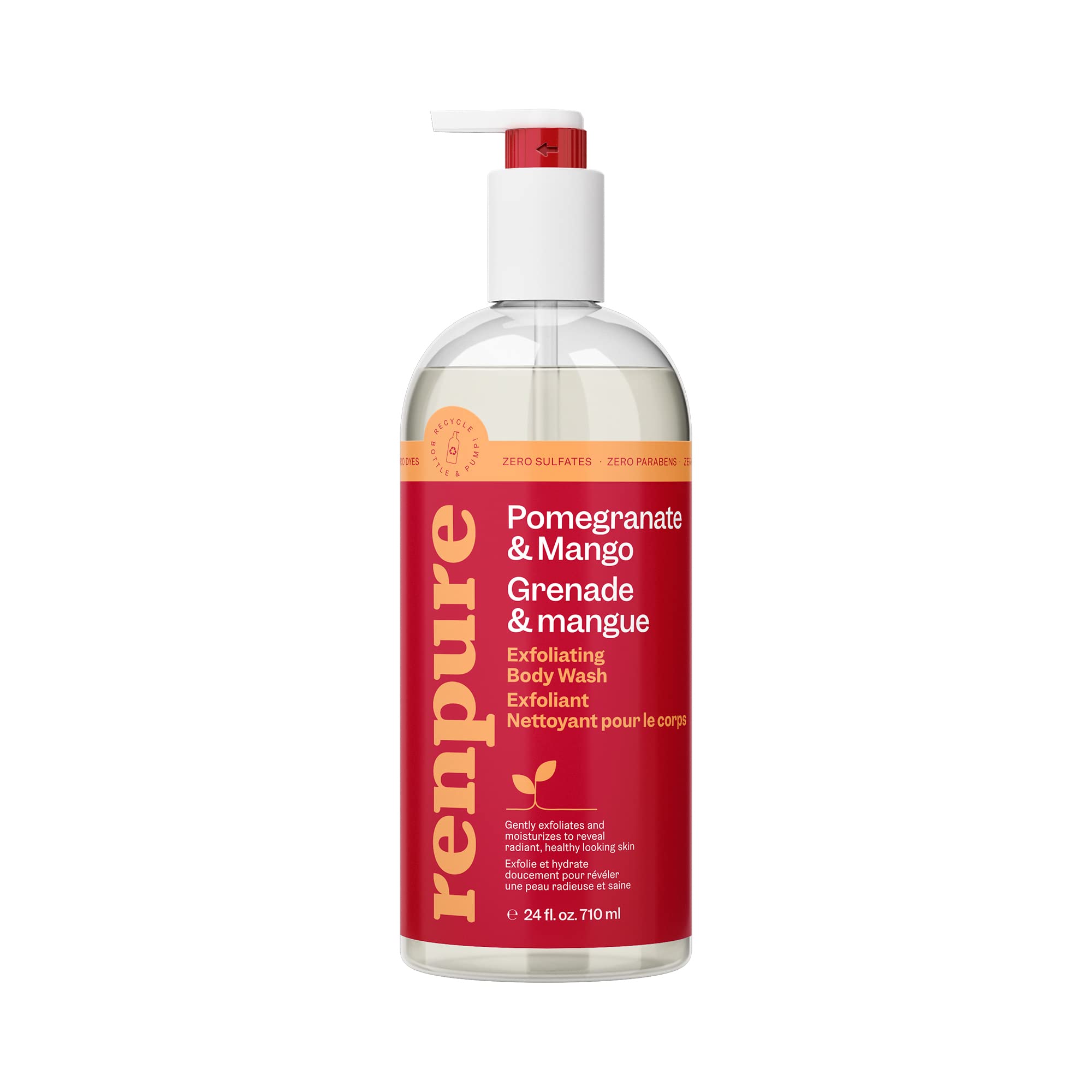 Renpure Originals Pomegranate & Mango Body Wash – 24 oz | Refreshing, Sulfate-Free & Cruelty-Free