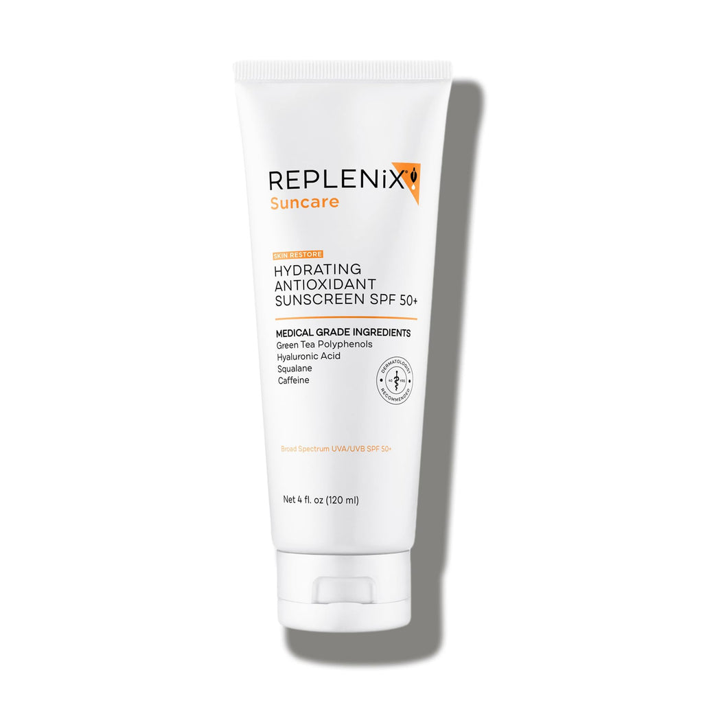 Replenix Antioxidant Hydrating Sunscreen SPF 50+ | Zinc Oxide Protection, Sensitive Skin Safe, 4 oz