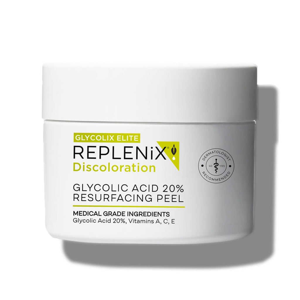 Replenix Glycolix Elite Glycolic Acid Resurfacing Peel Pads – Medical-Grade Brightening & Exfoliating (60 ct)