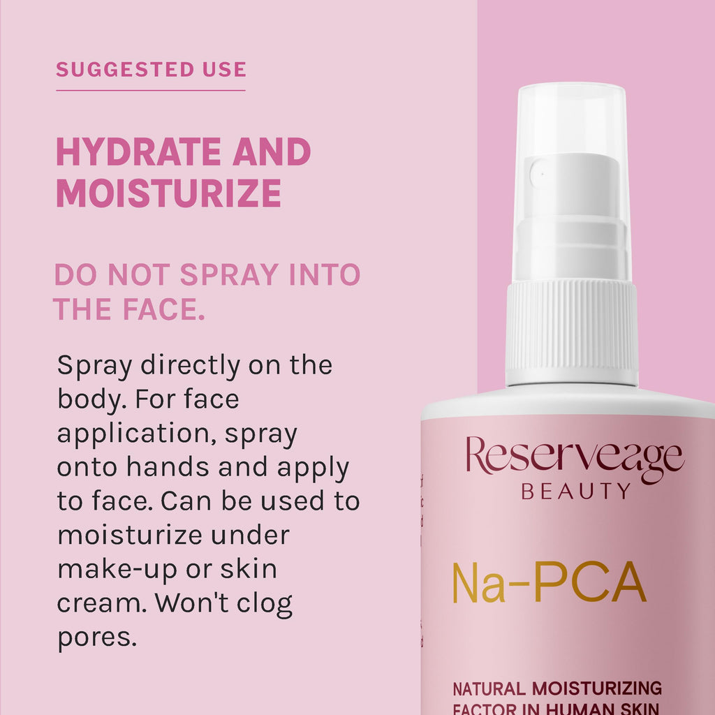 Reserveage Na-PCA Spray - Moisturizing Body Mist for Dry Skin - Face Moisturizer for Women with Eucalyptus Oil - 8 Fl Oz (Pack of 2)