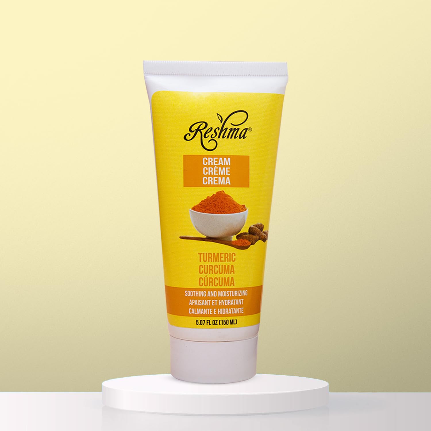 Reshma Beauty Turmeric Cream – Hydrating Face & Body for Normal to Dry Skin, Dye-Free, 5.07 oz